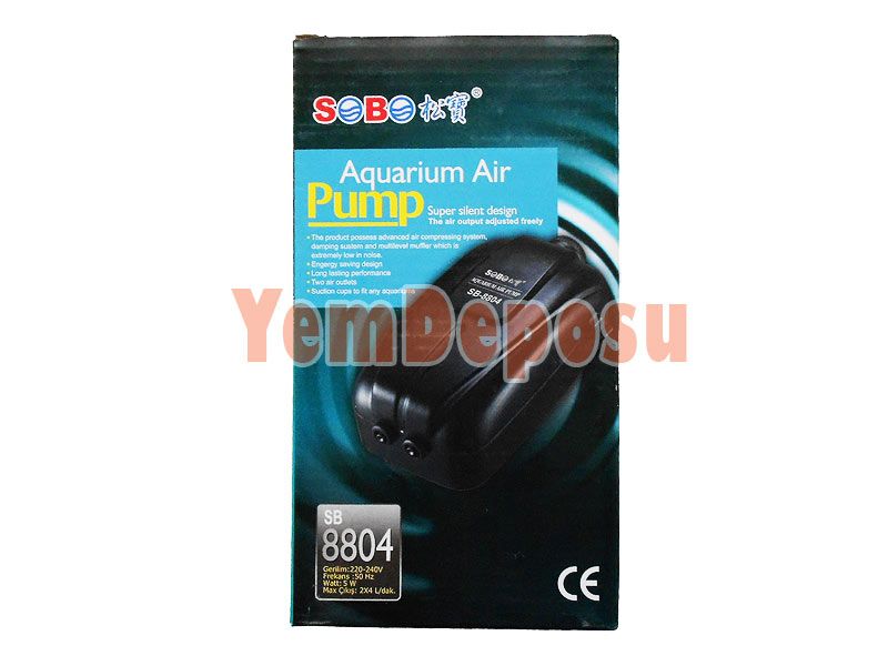 SOBO SB-8804 2 ÇIKIŞLI AKVARYUM HAVA MOTORU